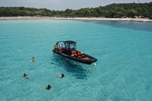 Zadar: Dugi Otok, Park Kornati, wycieczka łodzią motorową po plaży Sakarun