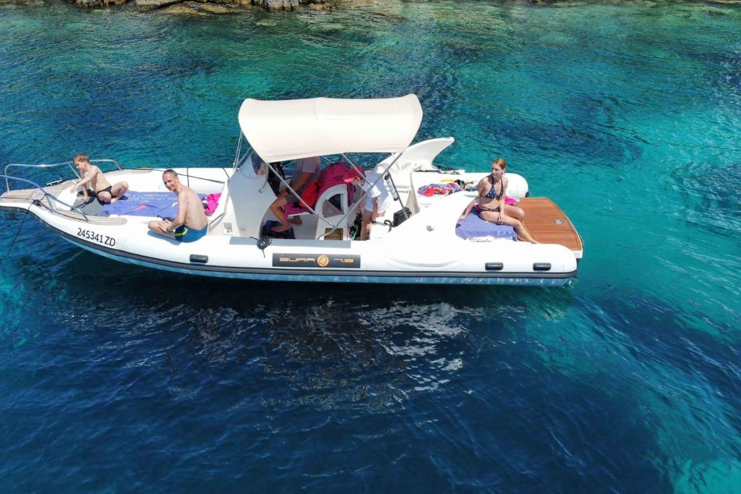 Zadar halfday 3 islands with diving, drinks and fresh fruit