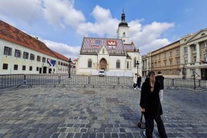 Zagabria: Tour della città a piedi con funicolare e tunnel della seconda guerra mondiale