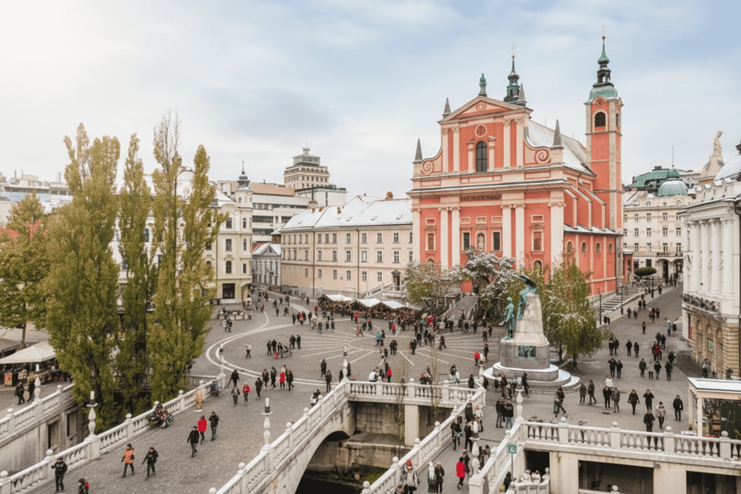 Zagreb: Dagstur til julemarkeder i Ljubljana og Bled-søen