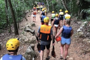 Belize City: Cave Kayaking, Zipline and Crystal Cave Tour