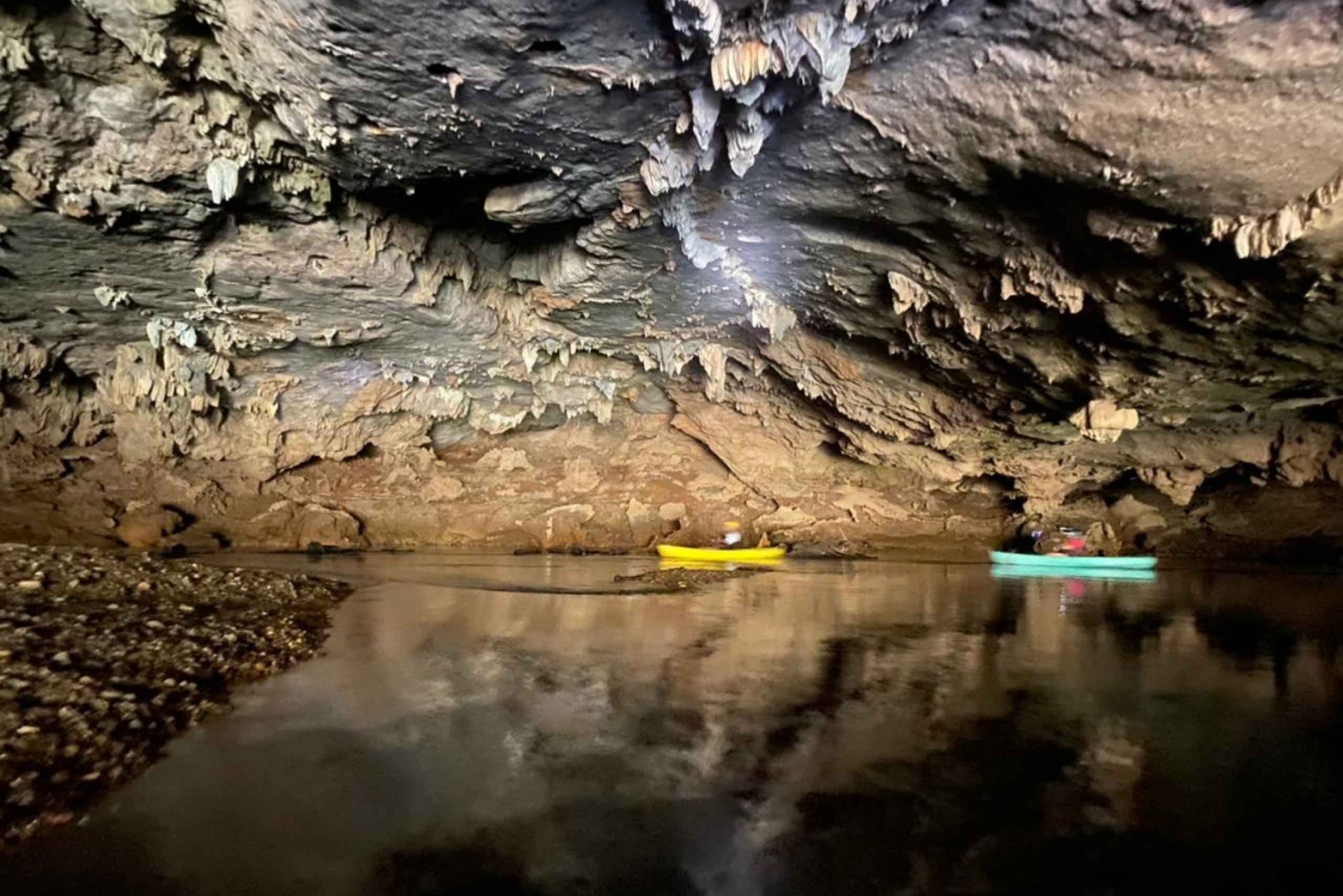 Jungle Zipline and Clandestine Cave Kayaking