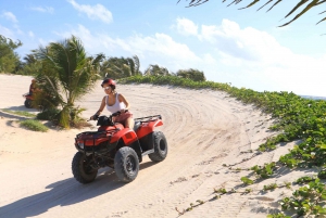 From Cancún: ATV Jungle Trail Adventure and Beach Club