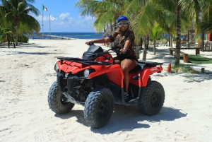 From Cancún: ATV Jungle Trail Adventure and Beach Club