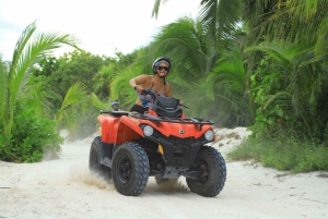 From Cancún: ATV Jungle Trail Adventure and Beach Club