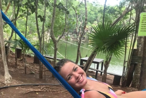 From Cancun: Cenote Swim and Puerto Morelos Shopping Tour