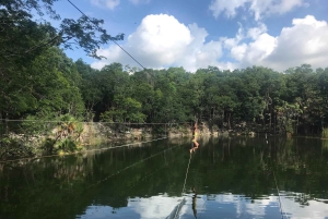 From Cancun: Cenote Swim and Puerto Morelos Shopping Tour