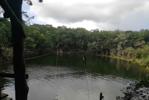 From Cancun: Cenote Swim and Puerto Morelos Shopping Tour