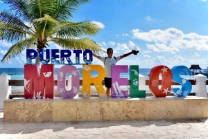 From Cancun: Cenote Swim and Puerto Morelos Shopping Tour