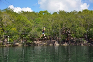 From Cancun: Cenote Swim and Puerto Morelos Shopping Tour