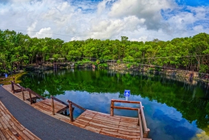 From Cancun: Cenote Swim and Puerto Morelos Shopping Tour
