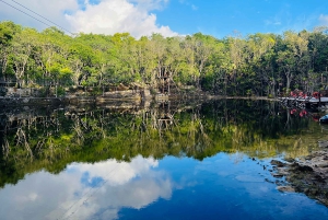 From Cancun: Cenote Swim and Puerto Morelos Shopping Tour