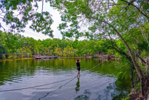 From Cancun: Cenote Swim and Puerto Morelos Shopping Tour