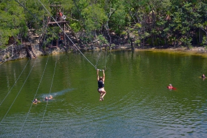From Cancun: Cenote Swim and Puerto Morelos Shopping Tour