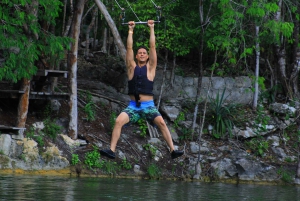 From Cancun: Cenote Swim and Puerto Morelos Shopping Tour