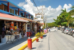From Cancun: Cenote Swim and Puerto Morelos Shopping Tour