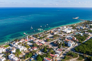 From Cancun: Cenote Swim and Puerto Morelos Shopping Tour