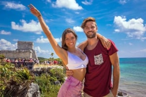 Desde Cancún: Excursión guiada de medio día a Tulum y Cobá