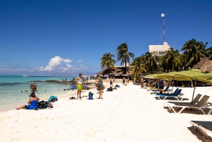 From Cancun: Isla Mujeres Golf Cart Guided Tour & Beach Club