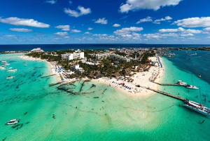 From Cancun: Isla Mujeres Golf Cart Guided Tour & Beach Club