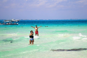 From Cancun: Isla Mujeres Golf Cart Guided Tour & Beach Club