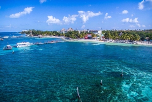 From Cancun: Isla Mujeres Golf Cart Guided Tour & Beach Club