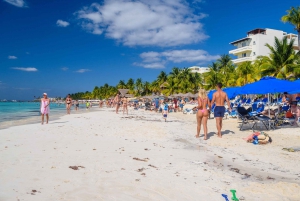 From Cancun: Isla Mujeres Golf Cart Guided Tour & Beach Club