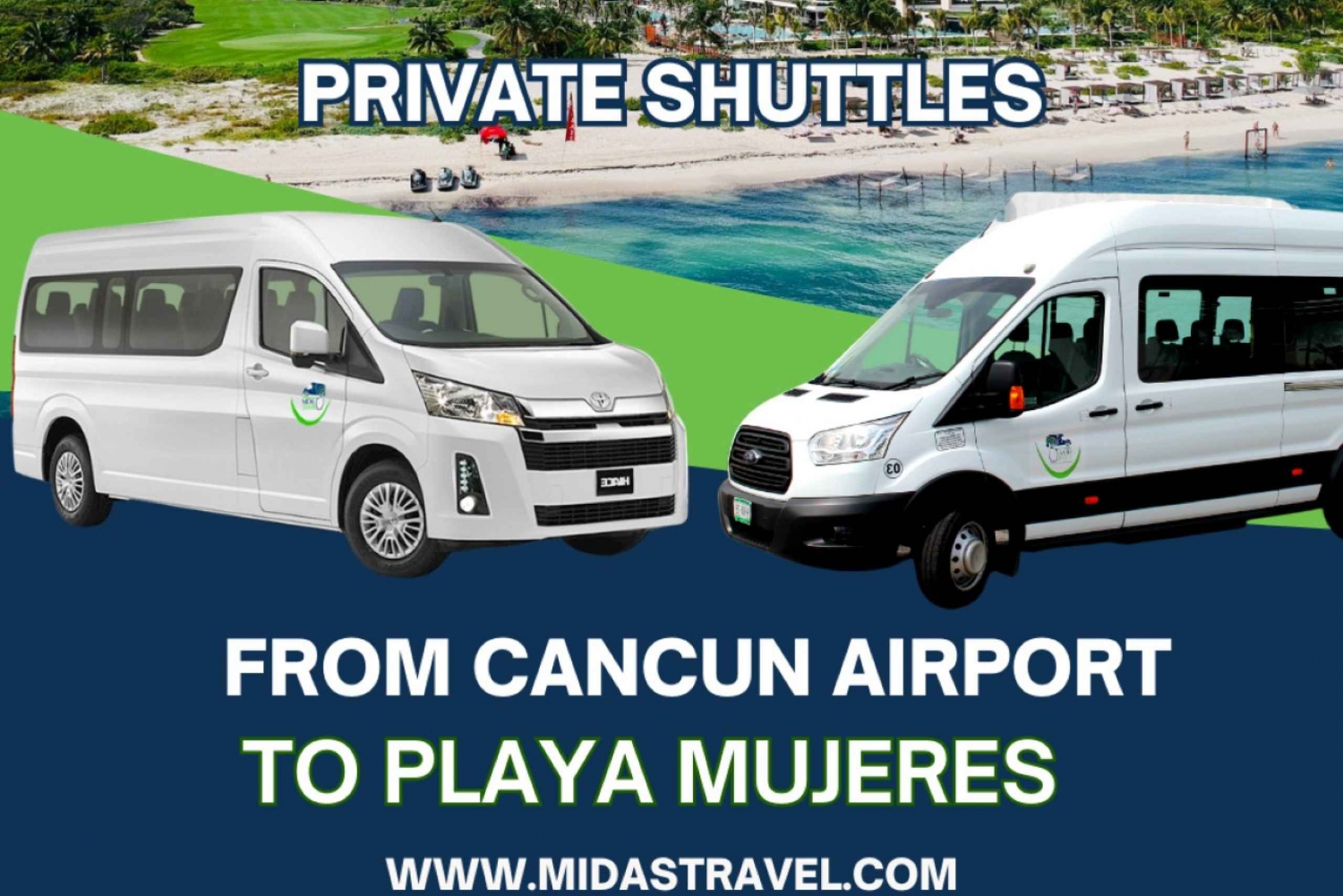 One-Way or Round Trip Airport Transfer to Playa Mujeres
