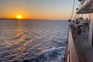 Aerosa solnedgang ved Protaras og Ayia Napa