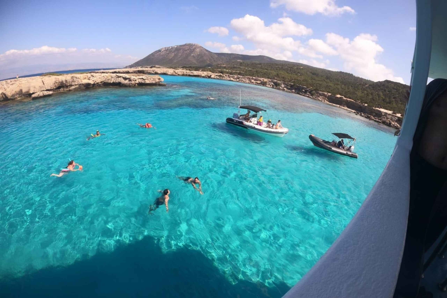 Akamas coast boat trip swiming & snorkeling with sea Turtles