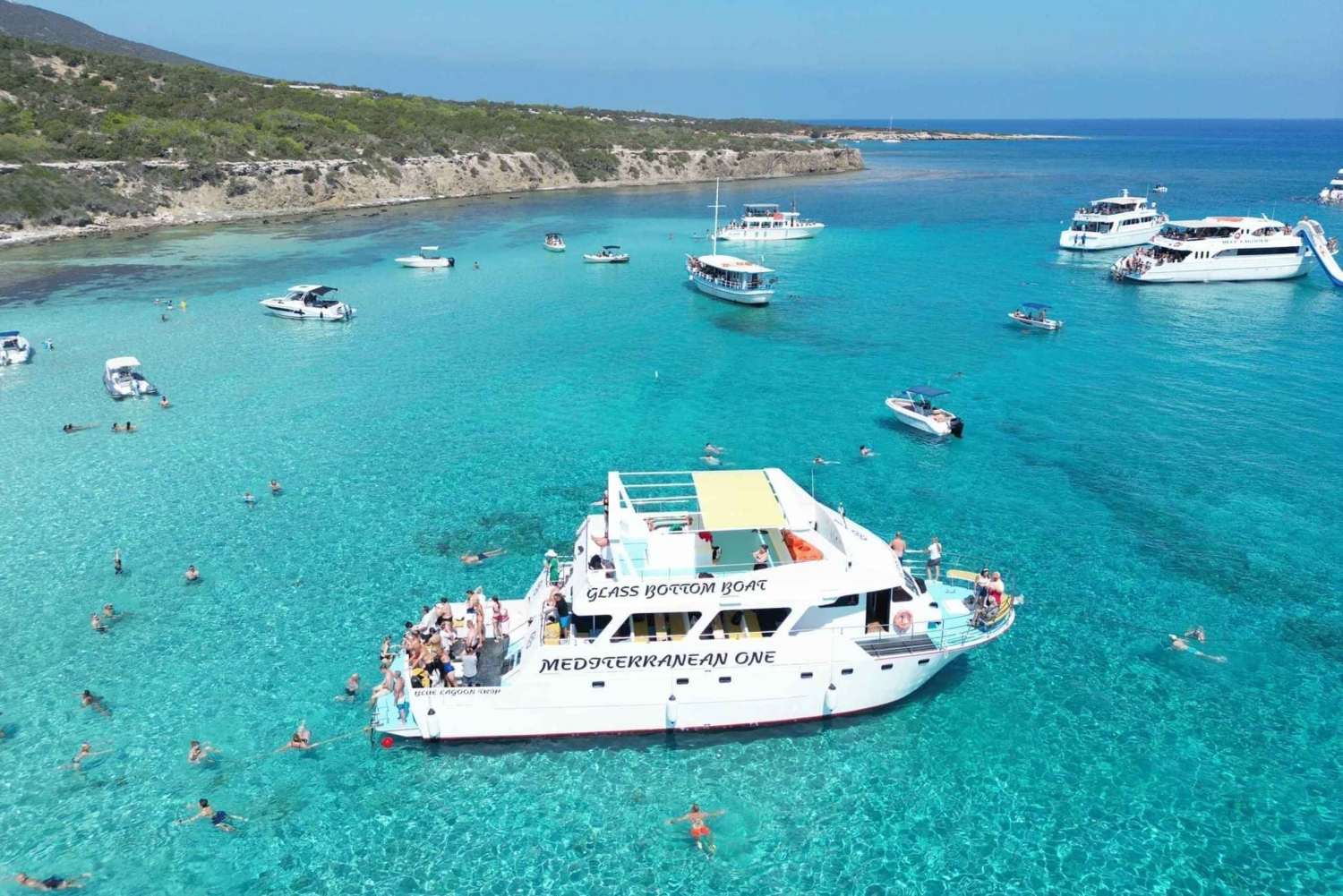 Excursão de autocarro e barco à Lagoa Azul (Akamas) a partir de Paphos