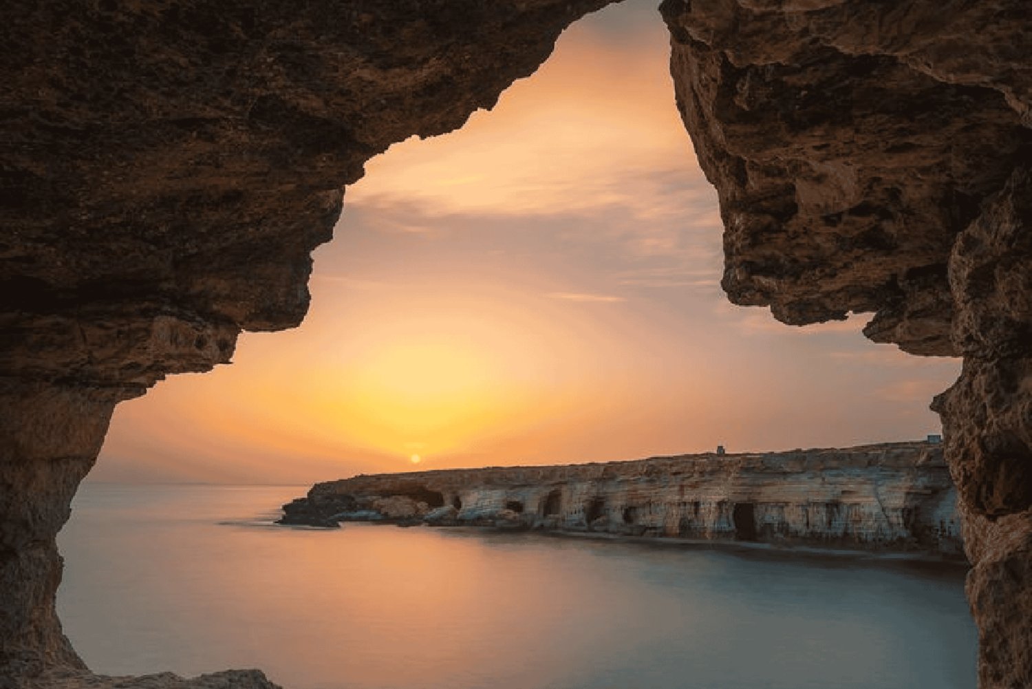 Evening sunset Cape Greco Caves & Cypriot Meze dinner