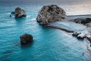 Depuis Paphos : expérience Aphrodite, grottes marines et vignoble