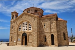 From Paphos: Aphrodite Experience, Sea Caves, & Winery Tour