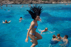 Paphos/Akamas: Tour in autobus e in barca della Laguna Blu con scivolo d'acqua