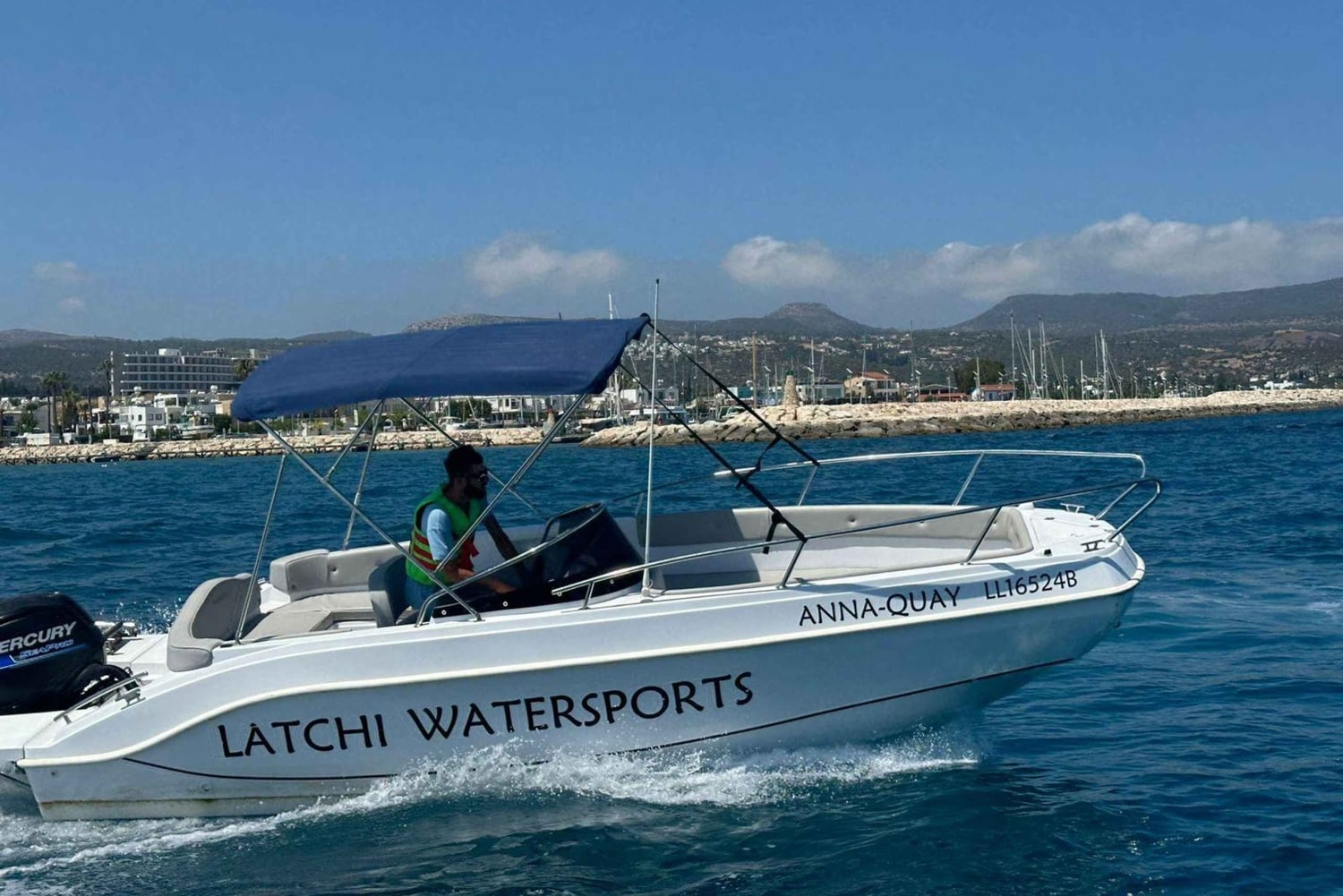 Latchi: Eden New Gen, 4 Hour Self-Drive Boat Rental