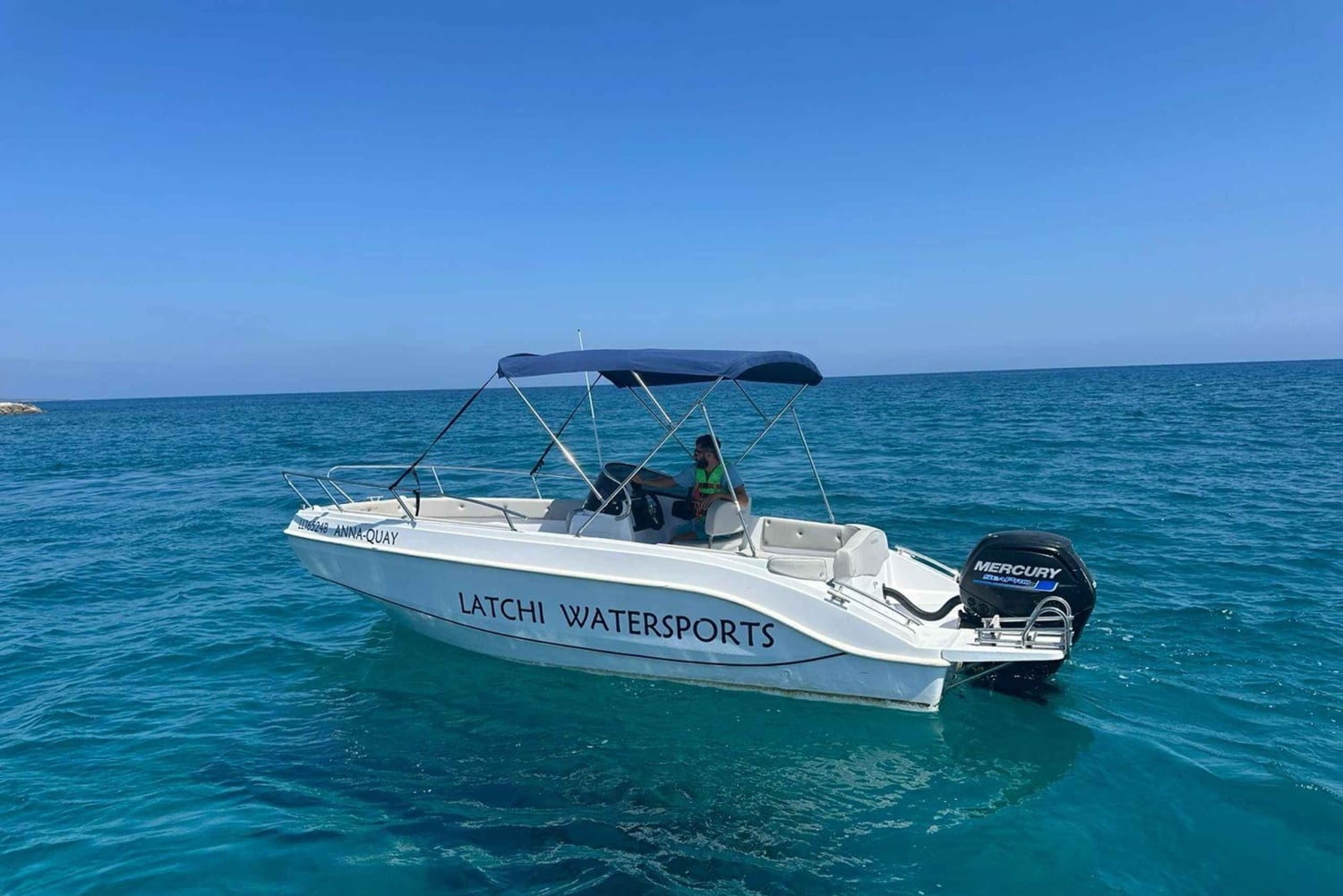 Latchi: Eden New Gen, 4 Hour Self-Drive Boat Rental