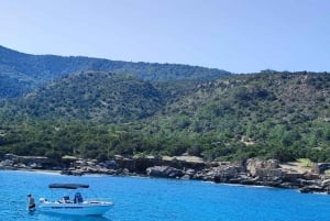 パフォス、ブルーラグーン、ラッチ、日帰りツアー、バス、ボート、ウォータースライダー。