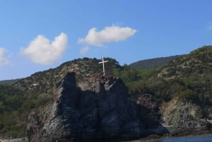 パフォス、ブルーラグーン、ラッチ、日帰りツアー、バス、ボート、ウォータースライダー。