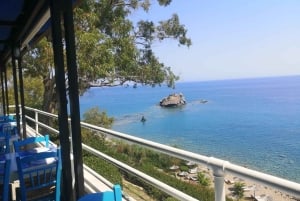 パフォス、ブルーラグーン、ラッチ、日帰りツアー、バス、ボート、ウォータースライダー。