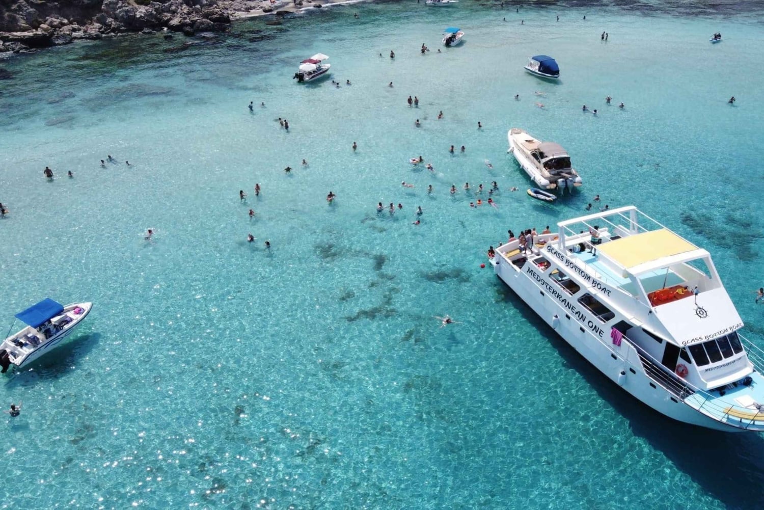 Paphos/Akamas: Blue Lagoon Bus & Boat Transfer with Slide