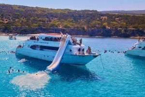 Polis : Paphos et croisière en bateau dans le lagon bleu avec toboggan aquatique