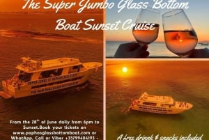 Пафос: экскурсия на лодке с прозрачным дном с купанием или сноркелингом