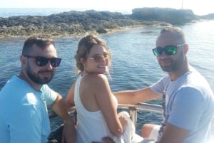 パフォス：イエローグラスボトムボートクルーズ（泳ぎ＆シュノーケリング）