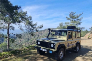 Paphos: Passeio de jipe pelas montanhas de Troodos com prova de vinhos