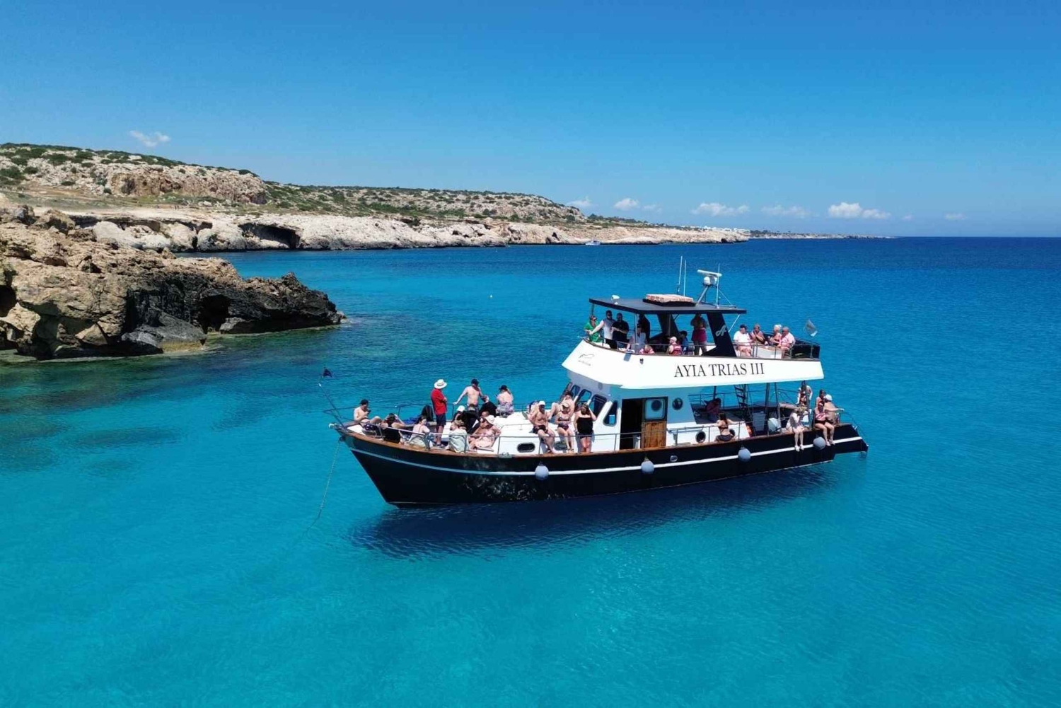 Protaras: Lyxig Blue Lagoon-kryssning / 4 timmar, mat, 3 badstopp