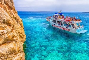 Protaras: Bådtur ved solnedgang til Turtle Cove og Den Blå Lagune