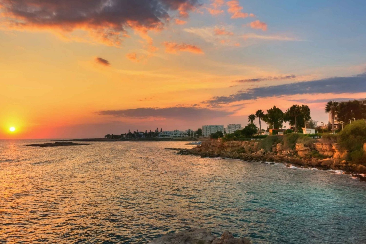 Protaras: Glass Bottom Boat Sunset Cruise with Champagne