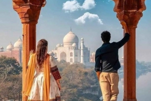 Privat omvisning med alt inkludert i Taj Mahal og Agra med transport