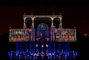 Delhi: Kveld på Akshardham med lysshow og lokal middag